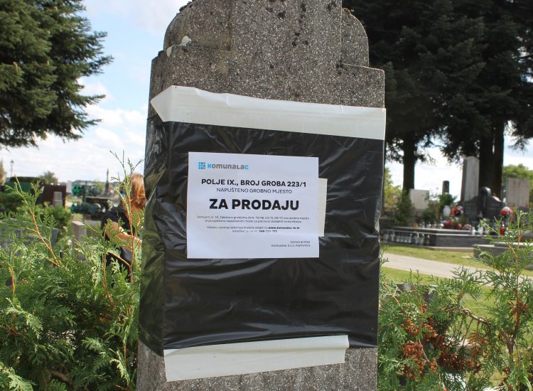 Na Gradskom groblju Pri Sv. Duhu označena grobna mjesta za prodaju