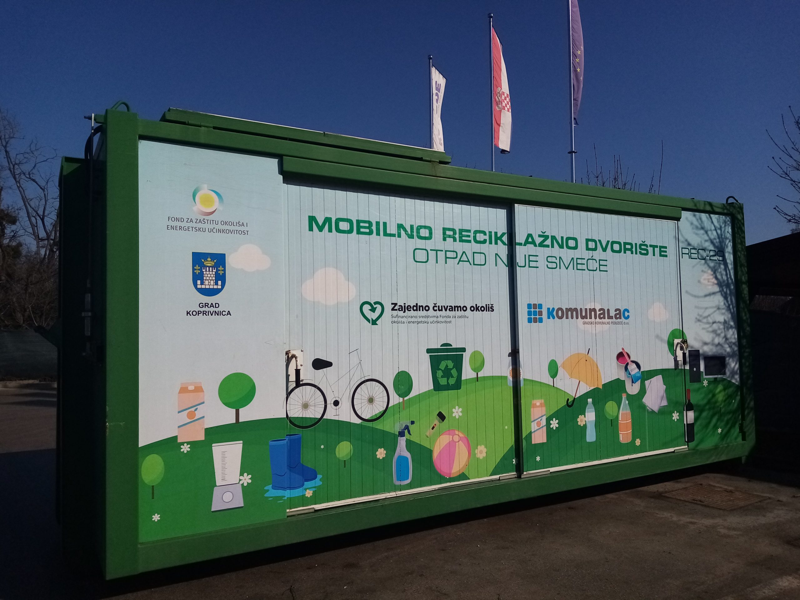 Mobilno reciklažno dvorište u utorak, 8. ožujka, nalazit će se u Koprivničkom Ivancu
