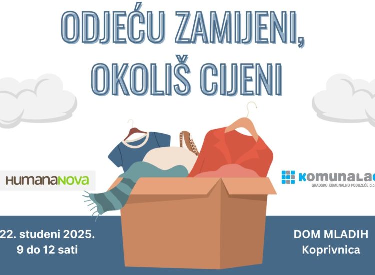 Akcija razmjene odjeće i tekstila 22. studenog u Domu mladih