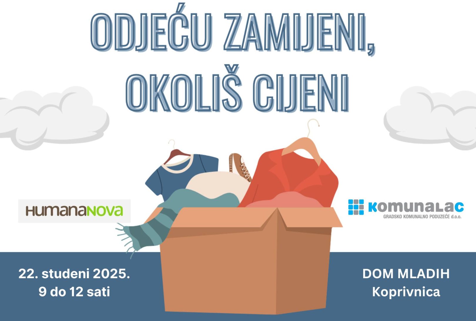 Akcija razmjene odjeće i tekstila 22. studenog u Domu mladih